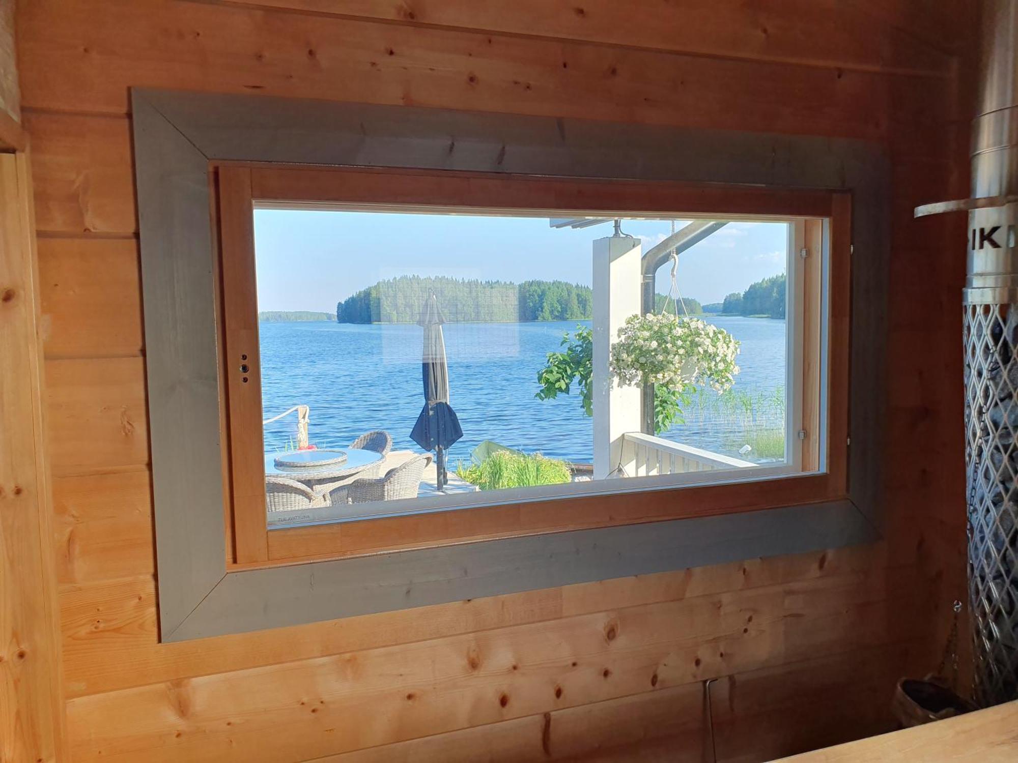 Stunning Log Cabin 45M2 On The Shore Of Kallavesi. Куопио Экстерьер фото